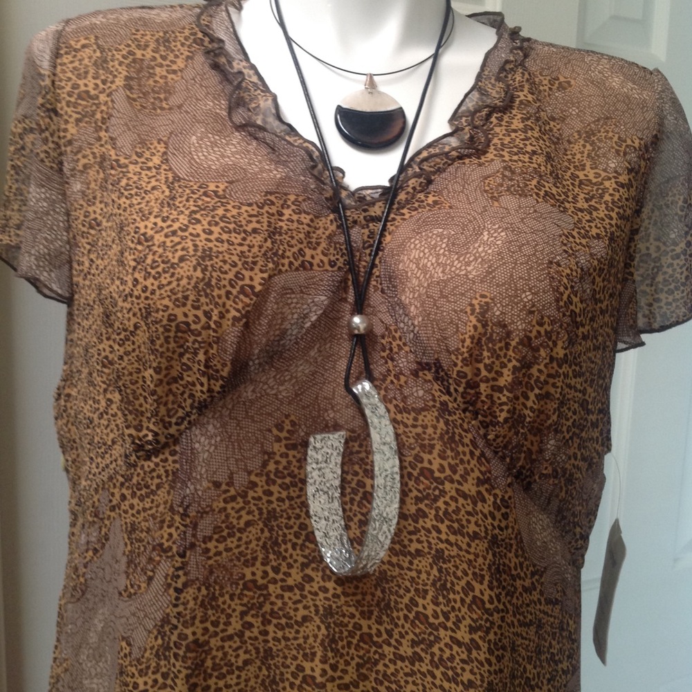 Wild Brown Print Dress👣